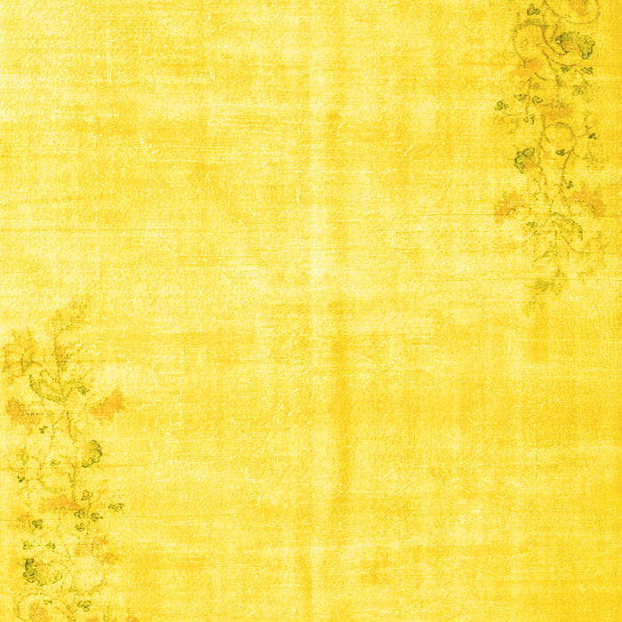 Abstract Yellow Contemporary Rug, con753yw
