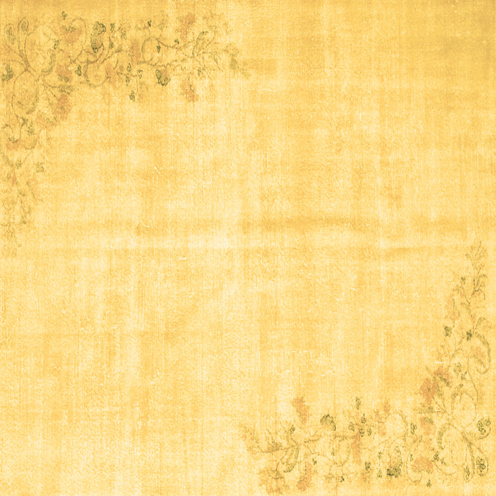 Square Machine Washable Abstract Brown Contemporary Rug, wshcon753brn