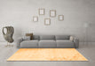 Machine Washable Abstract Orange Contemporary Area Rugs in a Living Room, wshcon753org