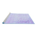 Sideview of Machine Washable Abstract Blue Contemporary Rug, wshcon753blu