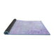 Sideview of Abstract Blue Contemporary Rug, con753blu