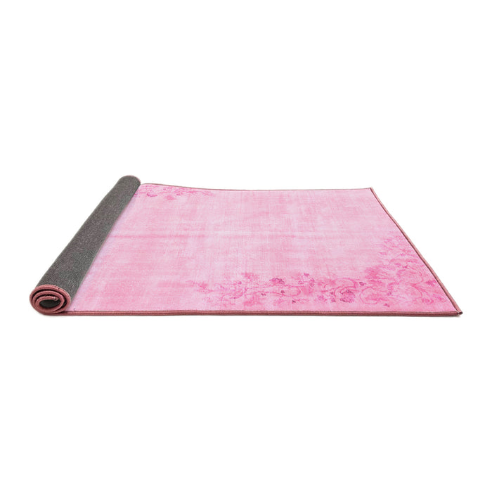 Sideview of Abstract Pink Contemporary Rug, con753pnk