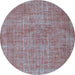 Round Abstract Light Blue Contemporary Rug, con754lblu