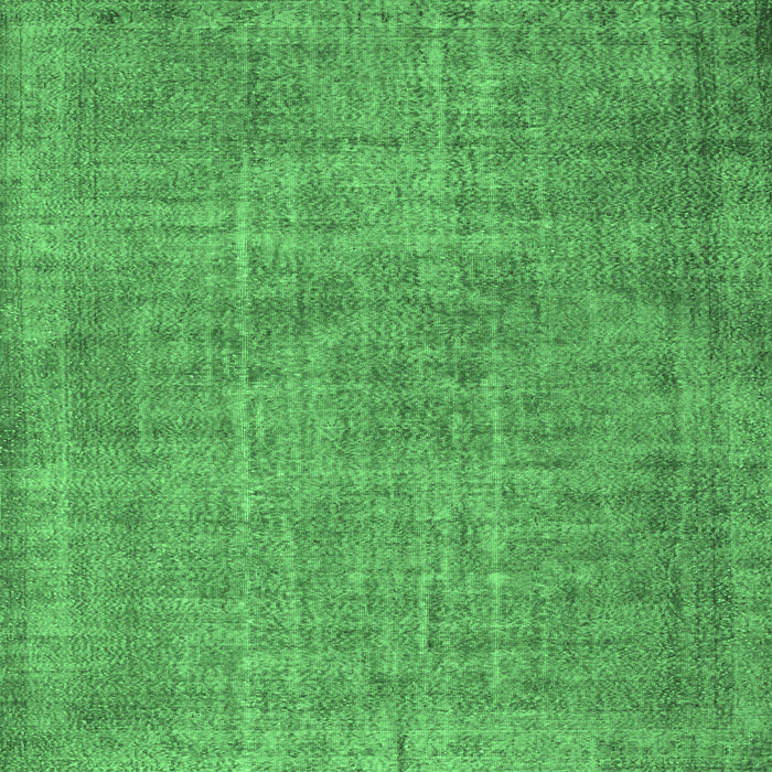 Square Abstract Emerald Green Contemporary Rug, con754emgrn