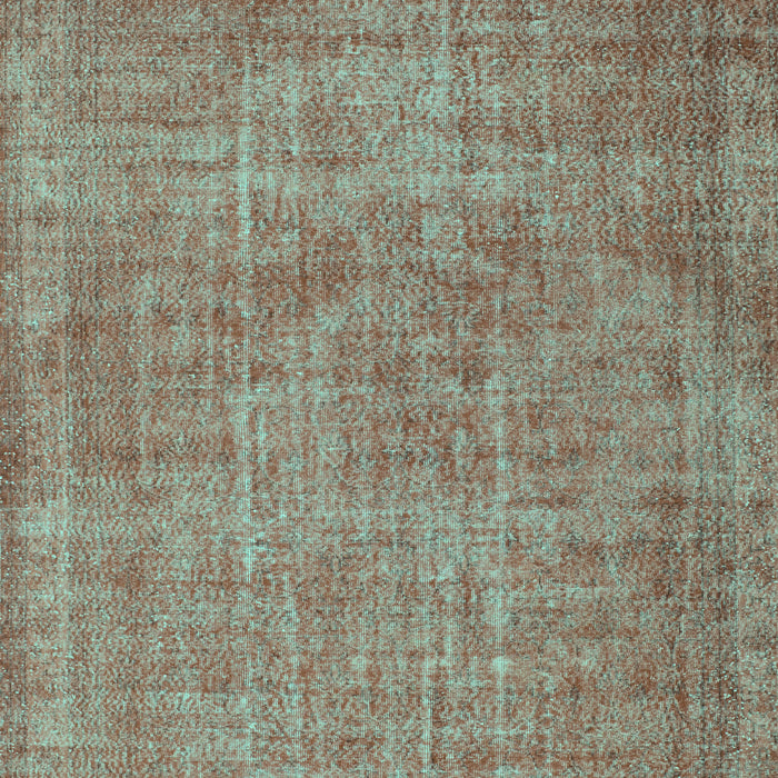Abstract Turquoise Contemporary Rug, con754turq