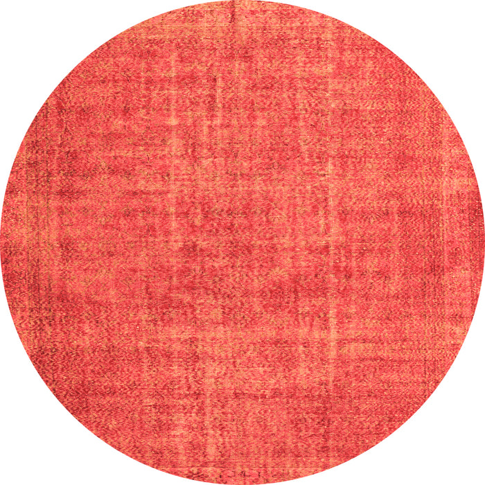 Square Abstract Orange Contemporary Rug, con754org