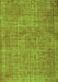 Abstract Green Contemporary Rug, con754grn