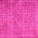 Square Machine Washable Abstract Pink Contemporary Rug, wshcon754pnk