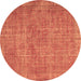 Round Abstract Brown Contemporary Rug, con754brn