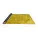 Sideview of Abstract Yellow Contemporary Rug, con755yw