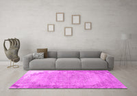 Machine Washable Abstract Pink Contemporary Rug, wshcon755pnk