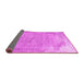 Sideview of Abstract Pink Contemporary Rug, con755pnk