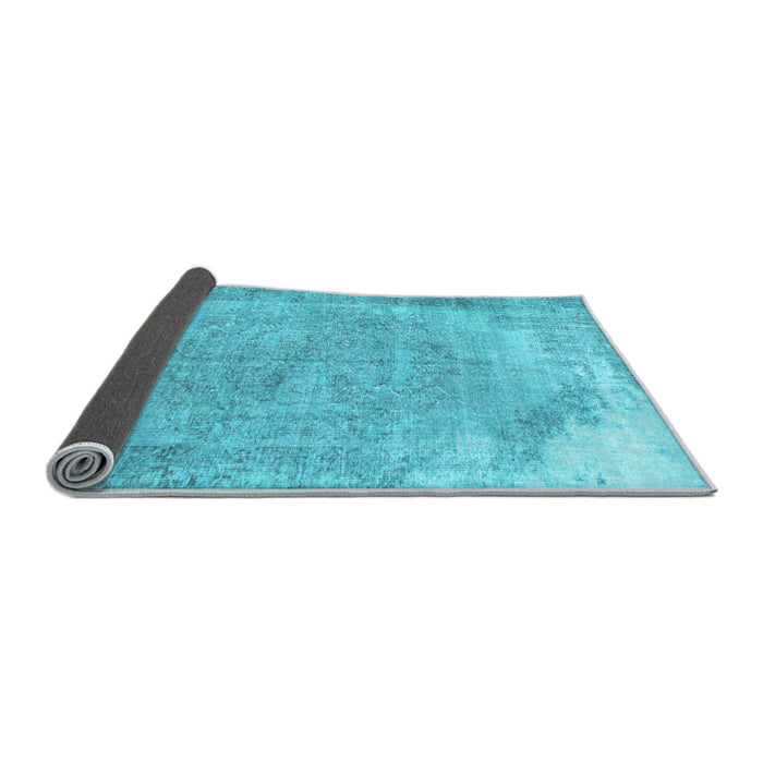 Sideview of Abstract Light Blue Contemporary Rug, con755lblu