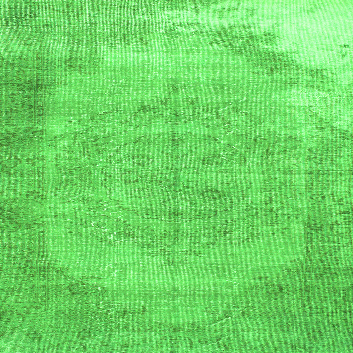 Serging Thickness of Abstract Green Contemporary Rug, con755grn