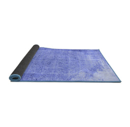 Sideview of Abstract Blue Contemporary Rug, con755blu