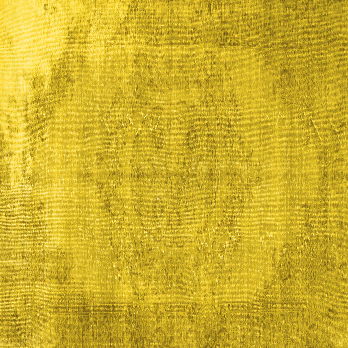 Square Abstract Yellow Contemporary Rug, con755yw