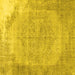 Square Abstract Yellow Contemporary Rug, con755yw