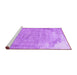 Sideview of Machine Washable Abstract Purple Contemporary Area Rugs, wshcon755pur