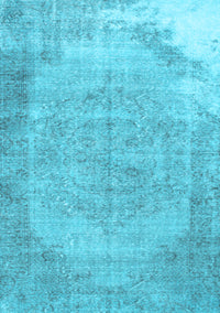 Abstract Light Blue Contemporary Rug, con755lblu