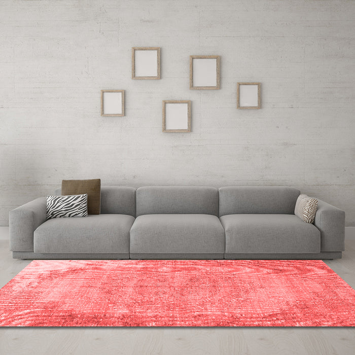Contemporary Red Washable Rugs