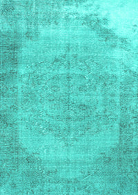 Abstract Turquoise Contemporary Rug, con755turq