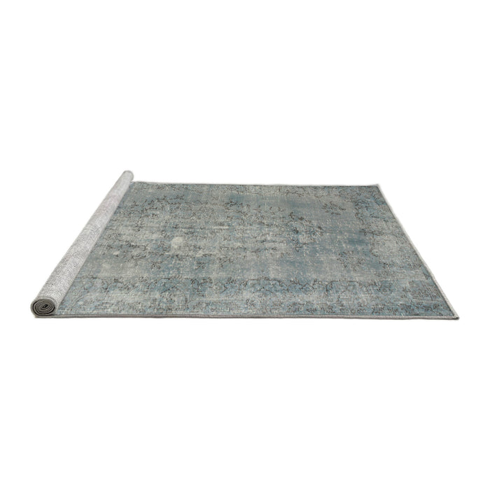 Serging Thickness of Machine Washable Contemporary Grey Gray Rug, wshcon756