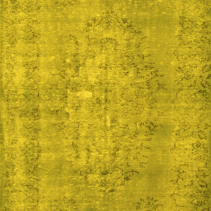 Machine Washable Persian Yellow Bohemian Rug, wshcon756yw