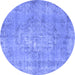 Round Persian Blue Bohemian Rug, con756blu