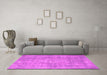 Machine Washable Persian Pink Bohemian Rug in a Living Room, wshcon756pnk