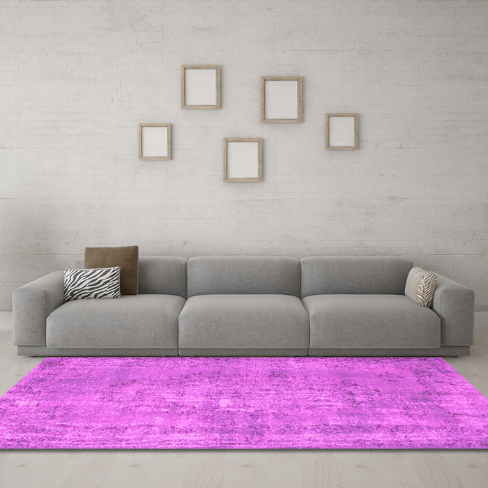 Machine Washable Persian Pink Bohemian Rug in a Living Room, wshcon756pnk