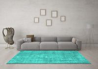 Machine Washable Persian Turquoise Bohemian Rug, wshcon756turq