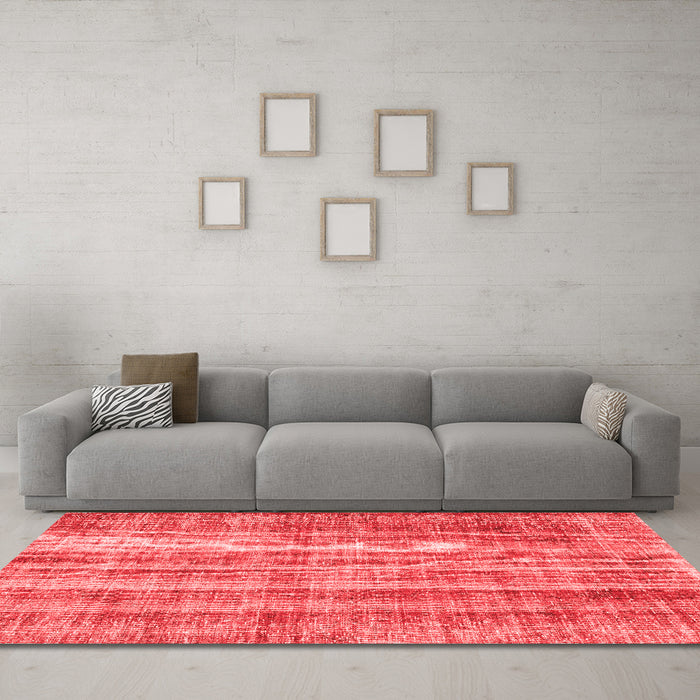 Contemporary Red Washable Rugs