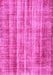 Machine Washable Abstract Pink Contemporary Rug, wshcon757pnk