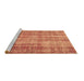 Sideview of Machine Washable Abstract Brown Contemporary Rug, wshcon757brn