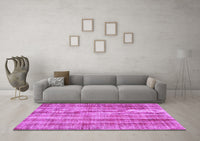 Machine Washable Abstract Purple Contemporary Rug, wshcon757pur