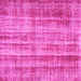 Square Machine Washable Abstract Pink Contemporary Rug, wshcon757pnk