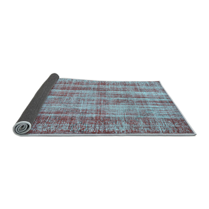 Sideview of Abstract Light Blue Contemporary Rug, con757lblu
