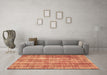 Machine Washable Abstract Brown Contemporary Rug in a Living Room,, wshcon757brn