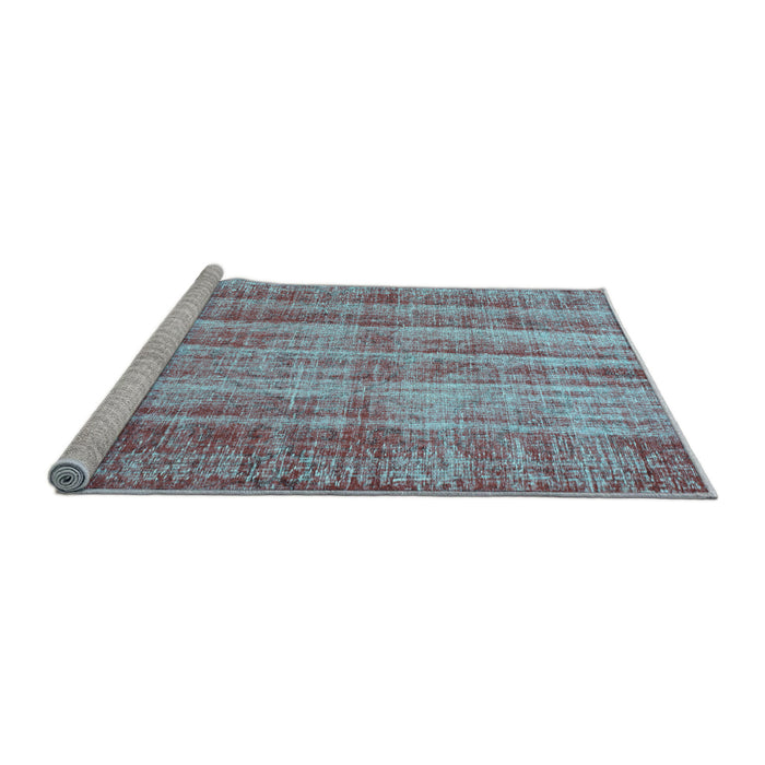 Sideview of Machine Washable Abstract Light Blue Contemporary Rug, wshcon757lblu