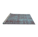 Sideview of Machine Washable Abstract Light Blue Contemporary Rug, wshcon757lblu