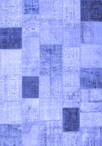 Patchwork Blue Transitional Rug, con758blu