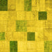 Square Patchwork Yellow Transitional Rug, con758yw