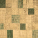 Square Patchwork Brown Transitional Rug, con758brn