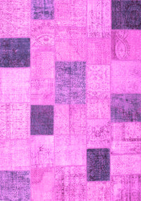 Patchwork Pink Transitional Rug, con758pnk