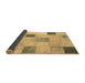 Sideview of Patchwork Brown Transitional Rug, con758brn