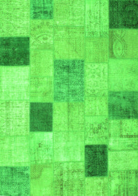 Patchwork Green Transitional Rug, con758grn