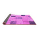 Sideview of Patchwork Pink Transitional Rug, con758pnk