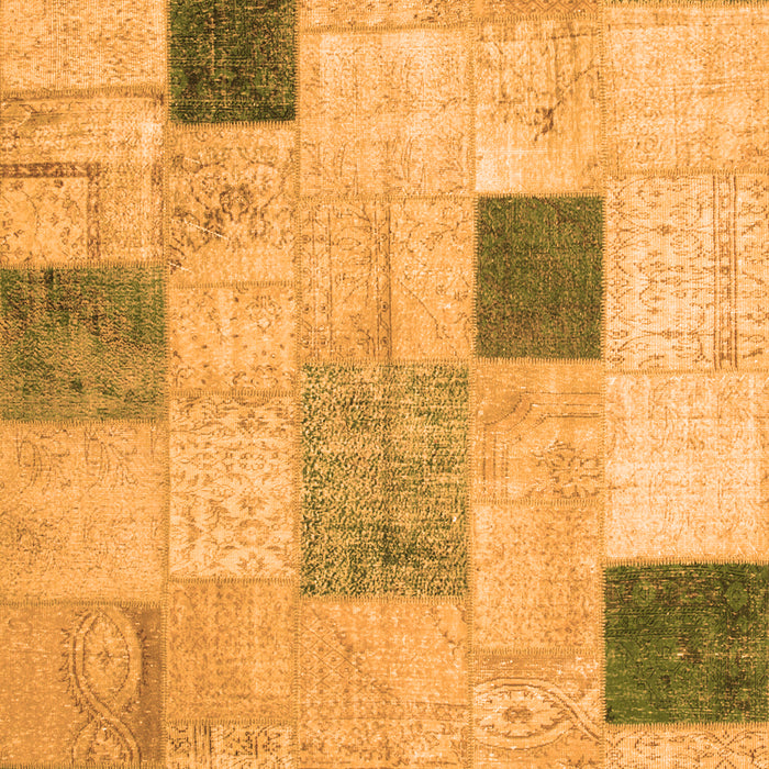 Patchwork Orange Transitional Rug, con758org