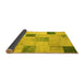 Sideview of Patchwork Yellow Transitional Rug, con758yw