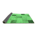 Sideview of Patchwork Emerald Green Transitional Rug, con758emgrn